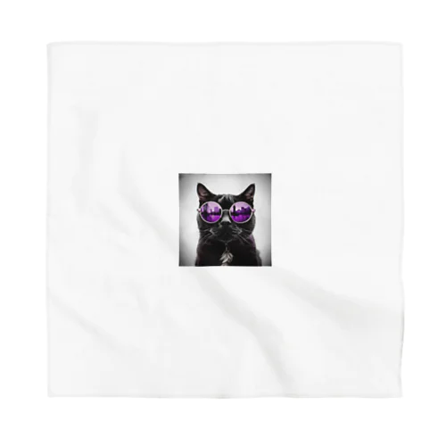 黒猫紫サングラス バンダナ