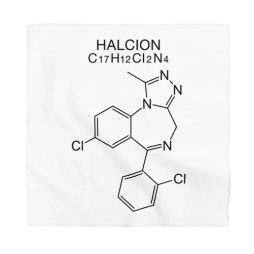 HALCION C17H12Cl2N4-ハルシオン-(Triazolam-トリアゾラム-) Bandana