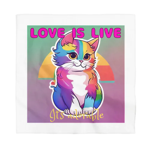 An LGBTQ cat Bandana