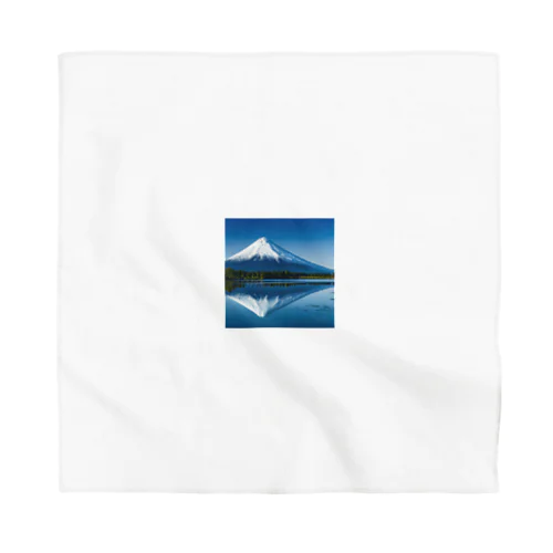 湖に反射する富士山 Bandana