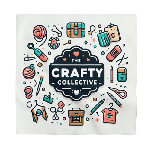 The Crafty Collective のロゴマーク バンダナ