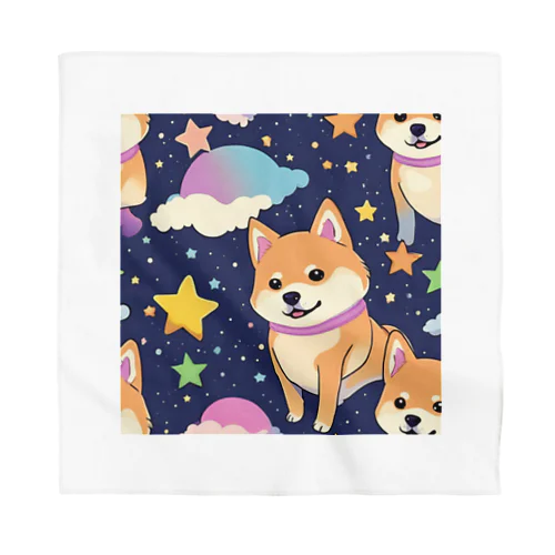 夜空に柴犬 Bandana