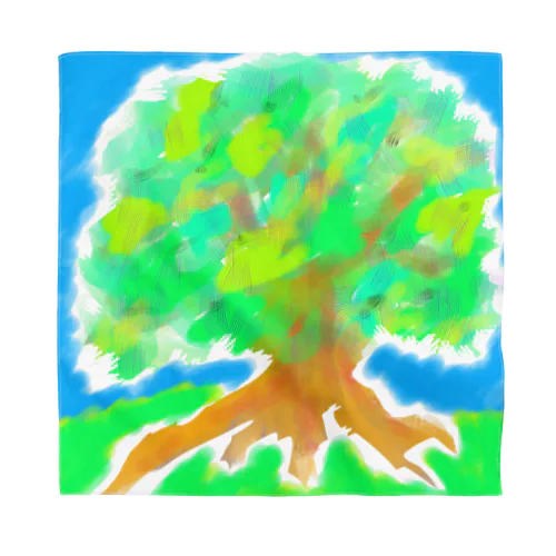 大きな木  お話の世界  【虹色空うさぎ】 バンダナ