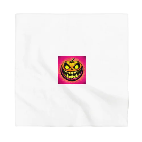 ハッピーハロウィン！怖いかぼちゃのポップアート Bandana