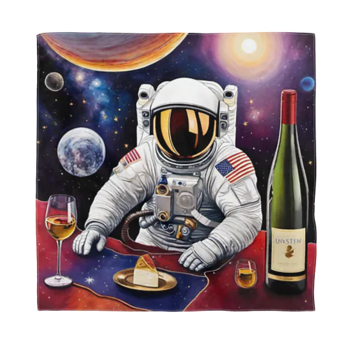 宇宙空間に合うワイン バンダナ