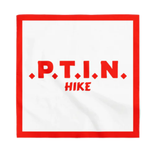 .P.T.I.N. HIKE - ACCESSORY  "SQUARE RED LOGO"  バンダナ