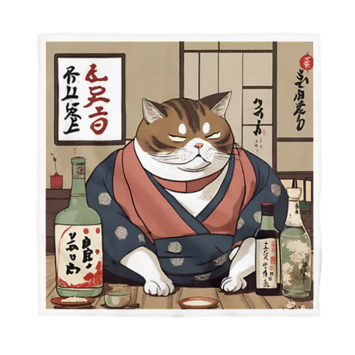 酔いどれ猫　酔雷 バンダナ