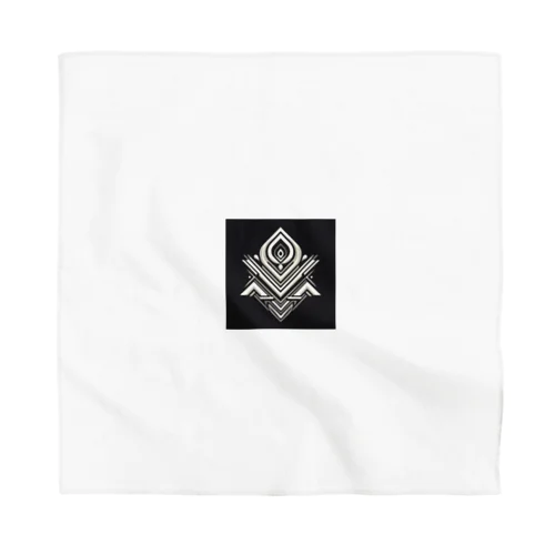 幾何学模様黒 Bandana