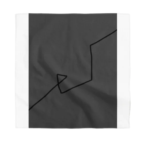 CharcoalGray BlackLineArt Bandana