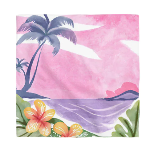 Hawaii　海とハイビスカス Bandana