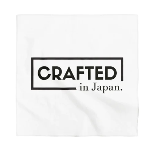 Crafted in Japan ロゴ BLK バンダナ