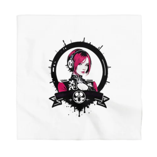 Cyberpunk DJ girl Bandana