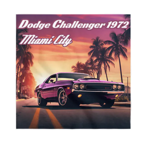 Dodge Challenger 1972 Miami cityモンスターマシーン バンダナ