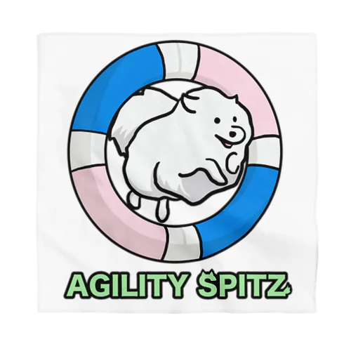 AGILITY SPITZ「ぴょ〜んと飛ぶよ」 バンダナ