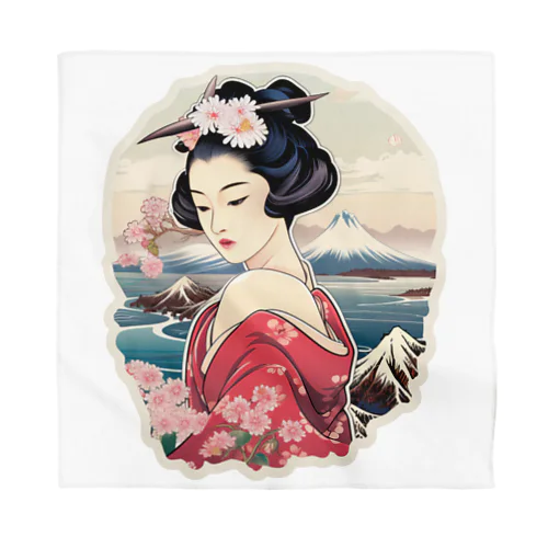 浮世絵 美人画 Ukiyoe beauty painting [UB-MJ52-SR002-0006] バンダナ