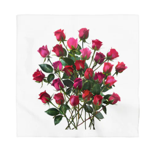 Redpink 26 Roses Bandana