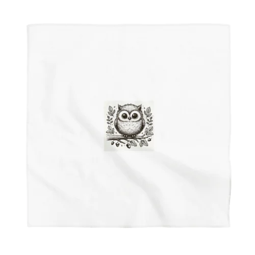 ふわふわのフクロウがひそかに現れました！ Bandana