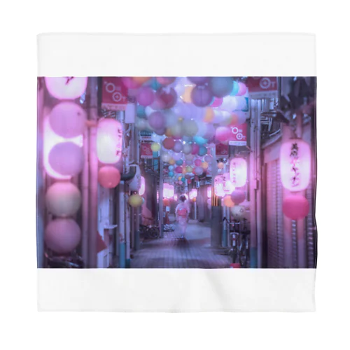 サイバーパンク夜の芸者写真 Bandana