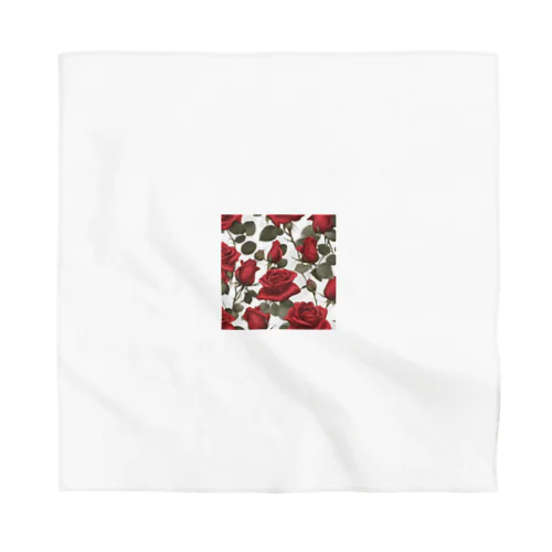 サテンレッドの薔薇 Bandana