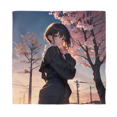 夕暮れ桜 Bandana