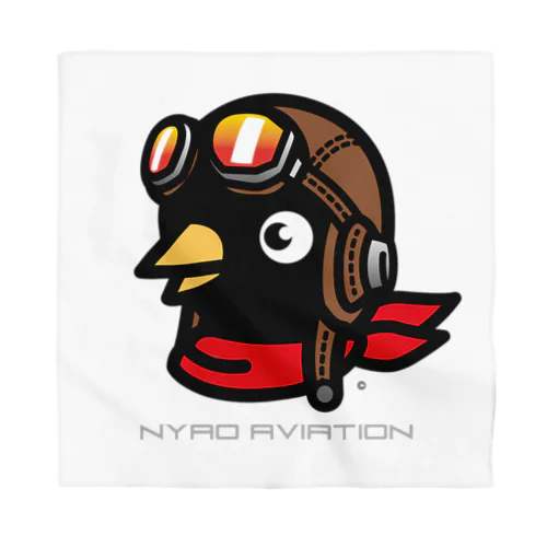 NYAO AVIATION ブランドキャラクター「ペンギンパイロット」 バンダナ