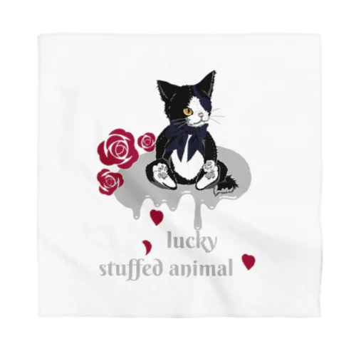 lucky stuffed animal 猫 バンダナ