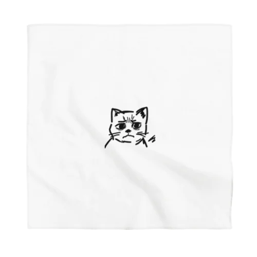 訝しげな顔の猫 Bandana