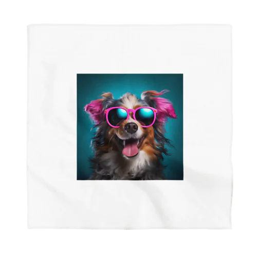 サングラスをかけた、かわいい犬 Marsa 106 Bandana