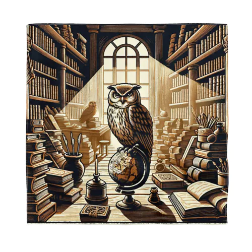 Owl and knowledge バンダナ