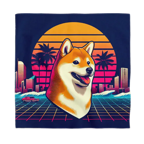 80s_pop Dog No.1 (Shiba Inu) Bandana