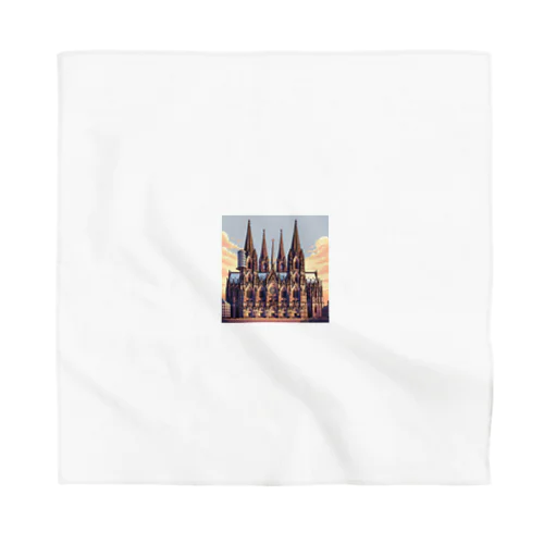 ケルン大聖堂（pixel art） バンダナ