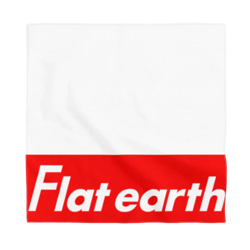 Flatearth Box Logo (RED) フラットアース ボックスロゴ(レッド) Bandana