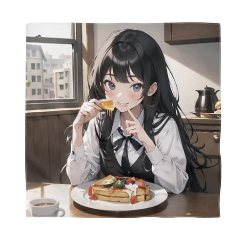 朝食中の女子高生2 Bandana