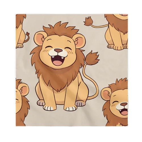 笑顔のかわいいライオン バンダナ