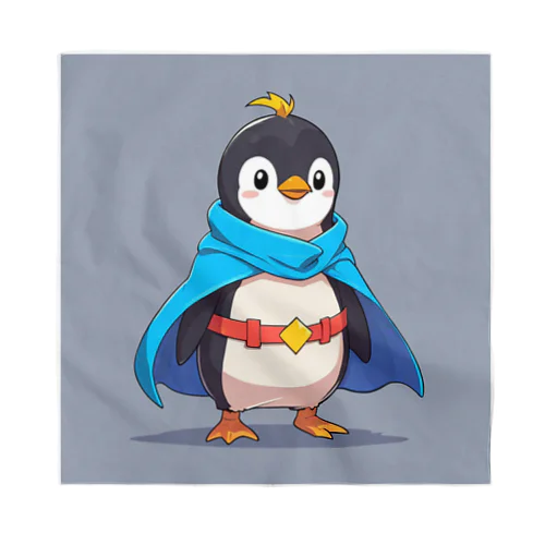 スーパーヒーローのマントを着たかわいいペンギン バンダナ