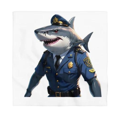 海の守護者：クールな警察鮫 バンダナ
