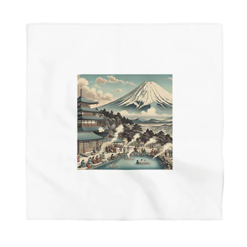 Japan Mt. Fuji Sento Bathhouse Beautiful scenery Bandana