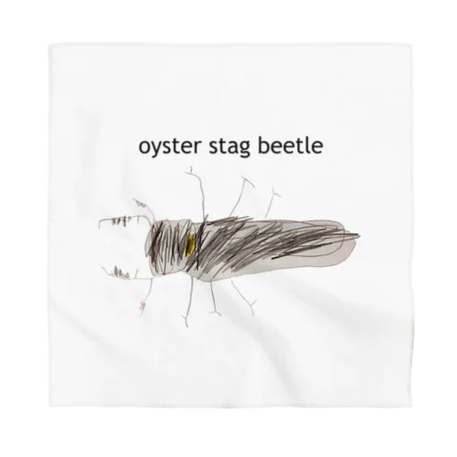 oyster stag beetle バンダナ