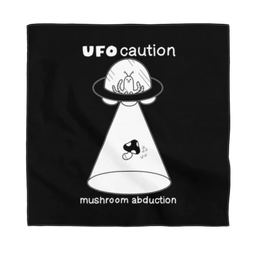 UFO CAUTION mushroom abduction Bandana