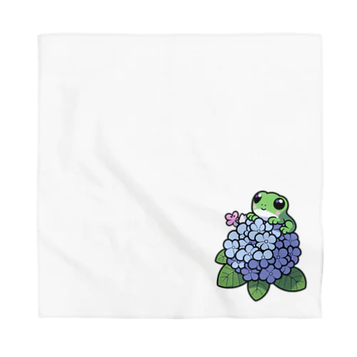 あじさいの花と🐸カエル君 Bandana