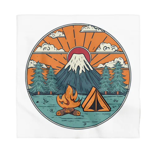 富士山とキャンプ Bandana