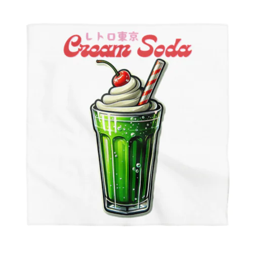 レトロ　クリームソーダ　メロン味 Bandana