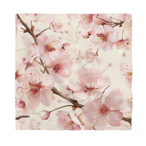 淡いピンクの桜の花4 Bandana