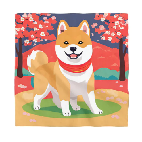 日本の守り手秋田犬 Bandana