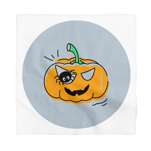 かぼちゃ、クモ、ハロウィン、絵文字 Bandana