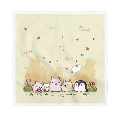 パステルの草原での仲間たち Bandana