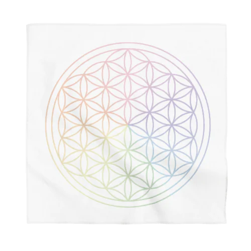 フラワーオブライフ（rainbow） Bandana