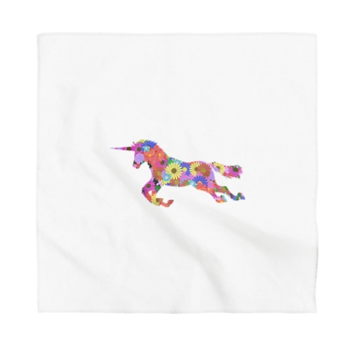 夢かわ花柄ユニコーン Bandana