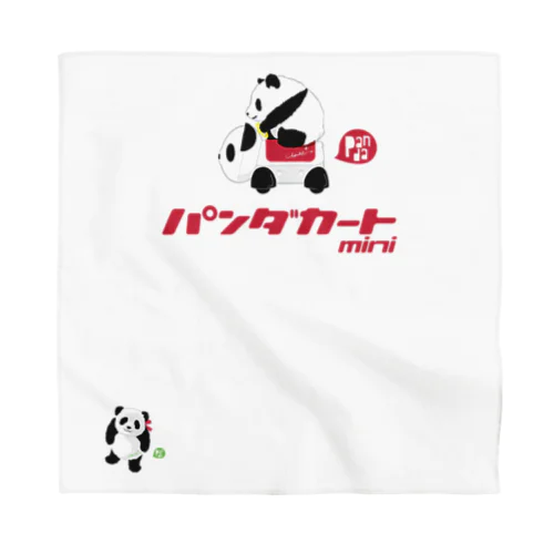 GO GO! パンダカートmini カタカナロゴ Bandana