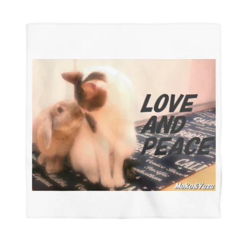 LOVE AND PEACE　ふわりVer バンダナ